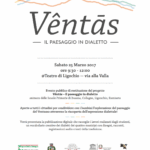 Locandina "Ventas ,,,,il paesaggio in dialetto"